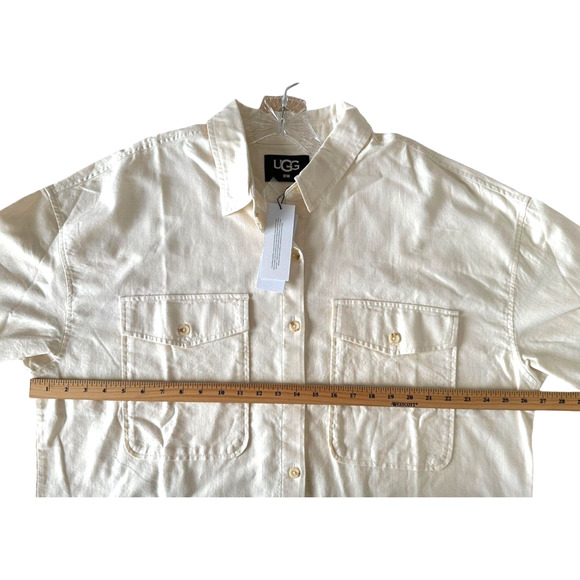 NWOT UGG Cream Button Down Shirt for Women - Picture 9 of 10